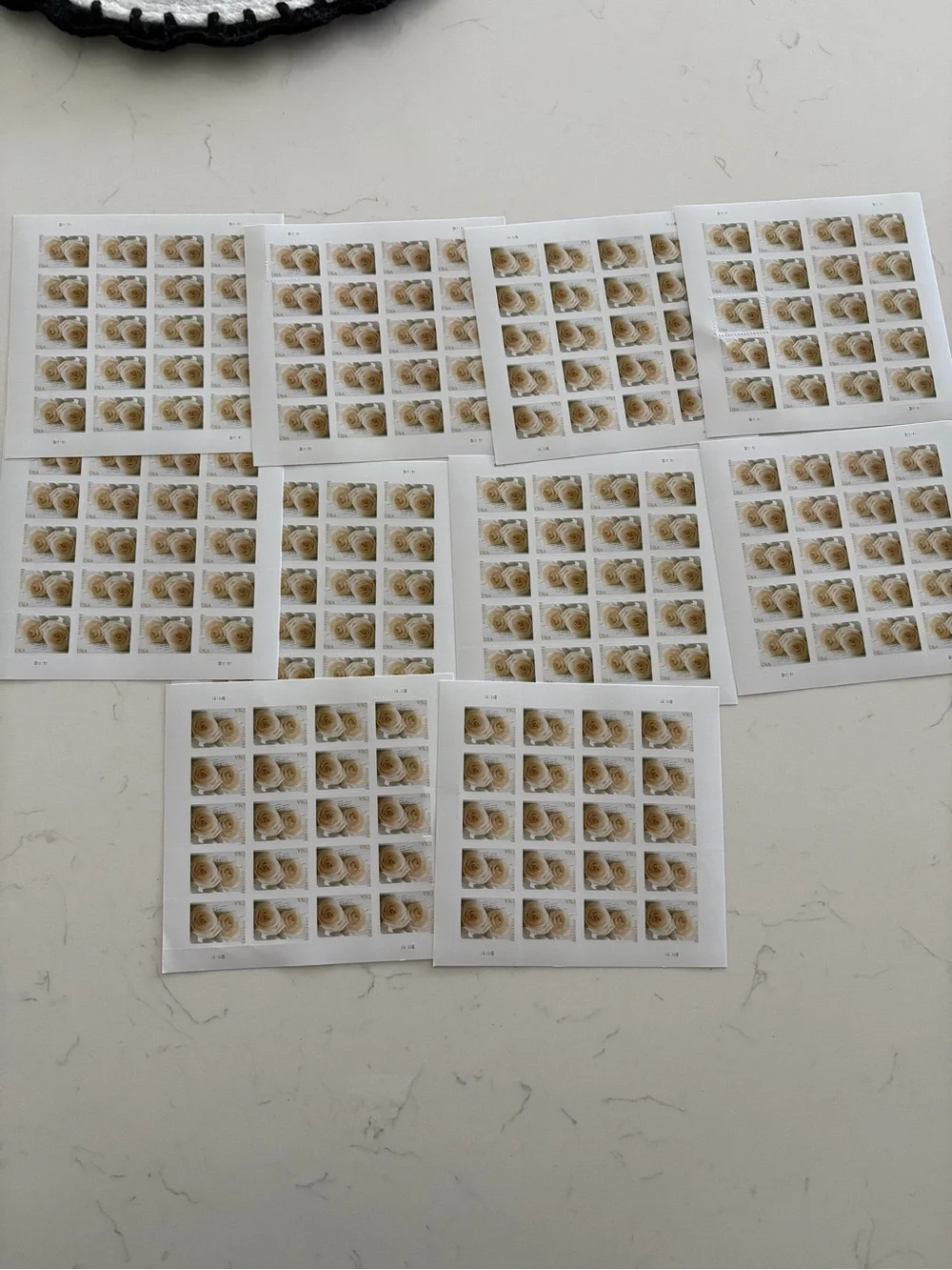 200 Rose foreverr Stamps - White and Cream